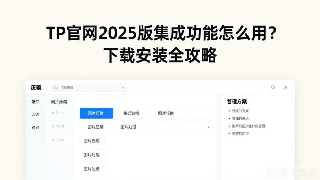 TP官网2025版集成功能怎么用？下载安装全攻略