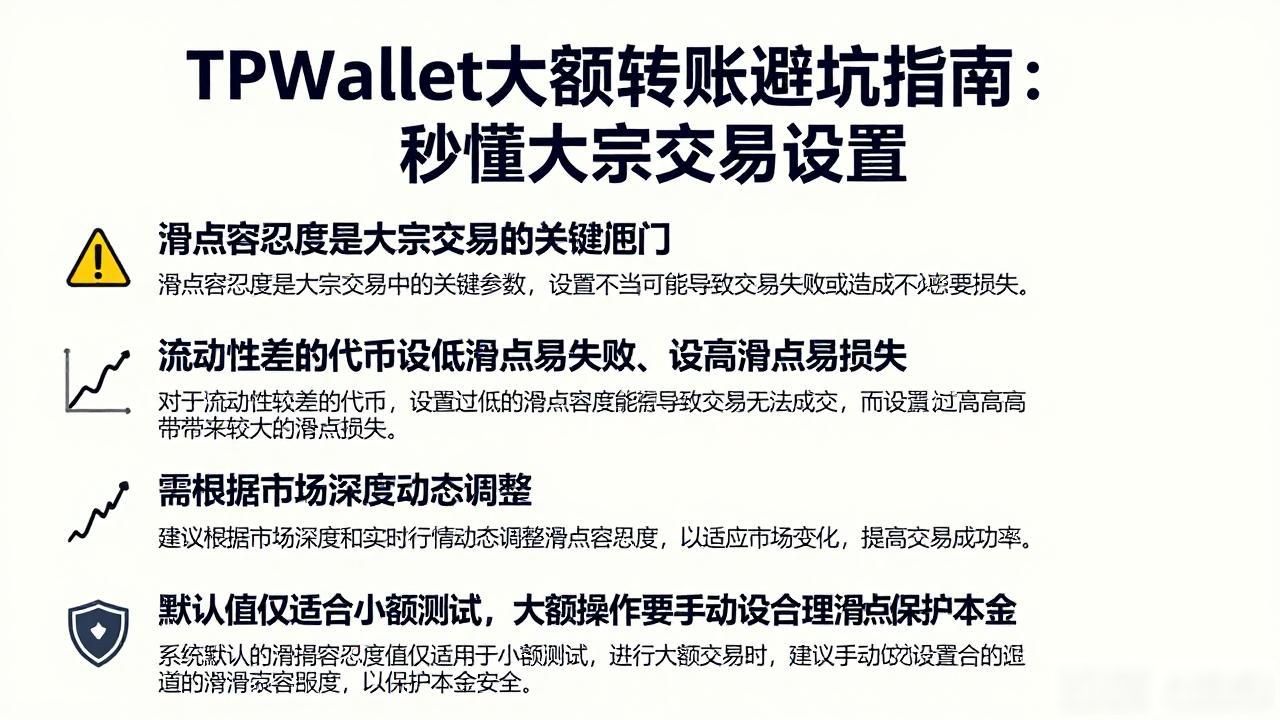TPWallet大额转账避坑指南：秒懂大宗交易设置