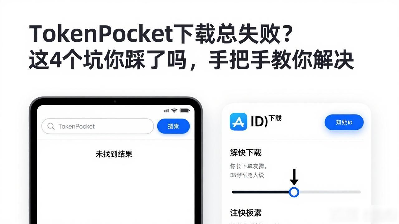 TokenPocket下载总失败？这4个坑你踩了吗，手把手教你解决