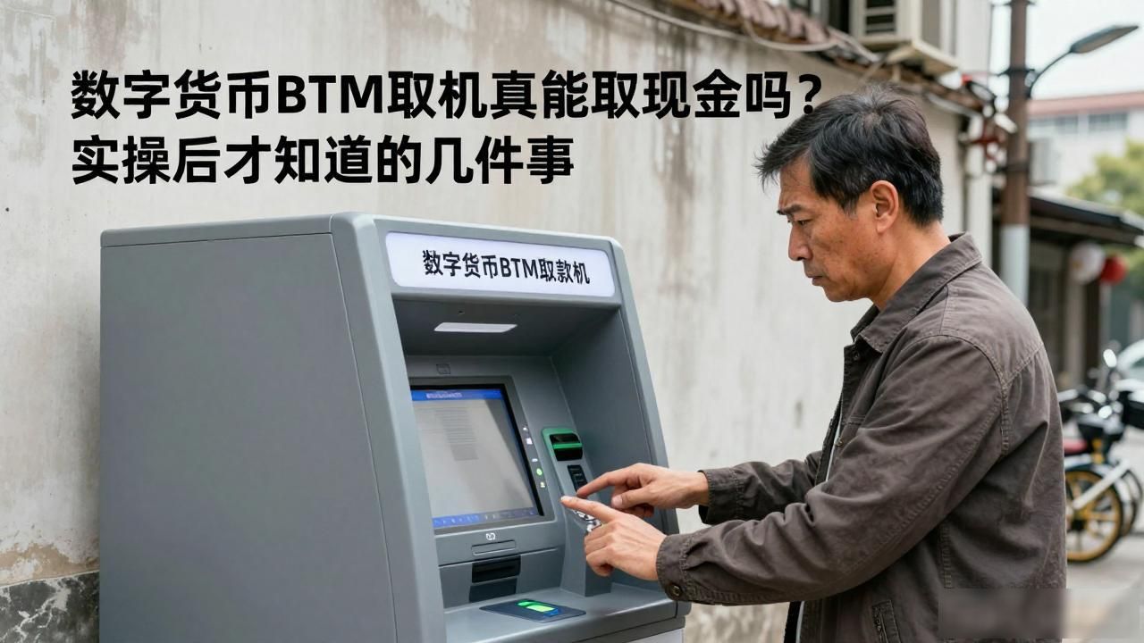 数字货币BTM取款机真能取现金吗？实操后才知道的几件事