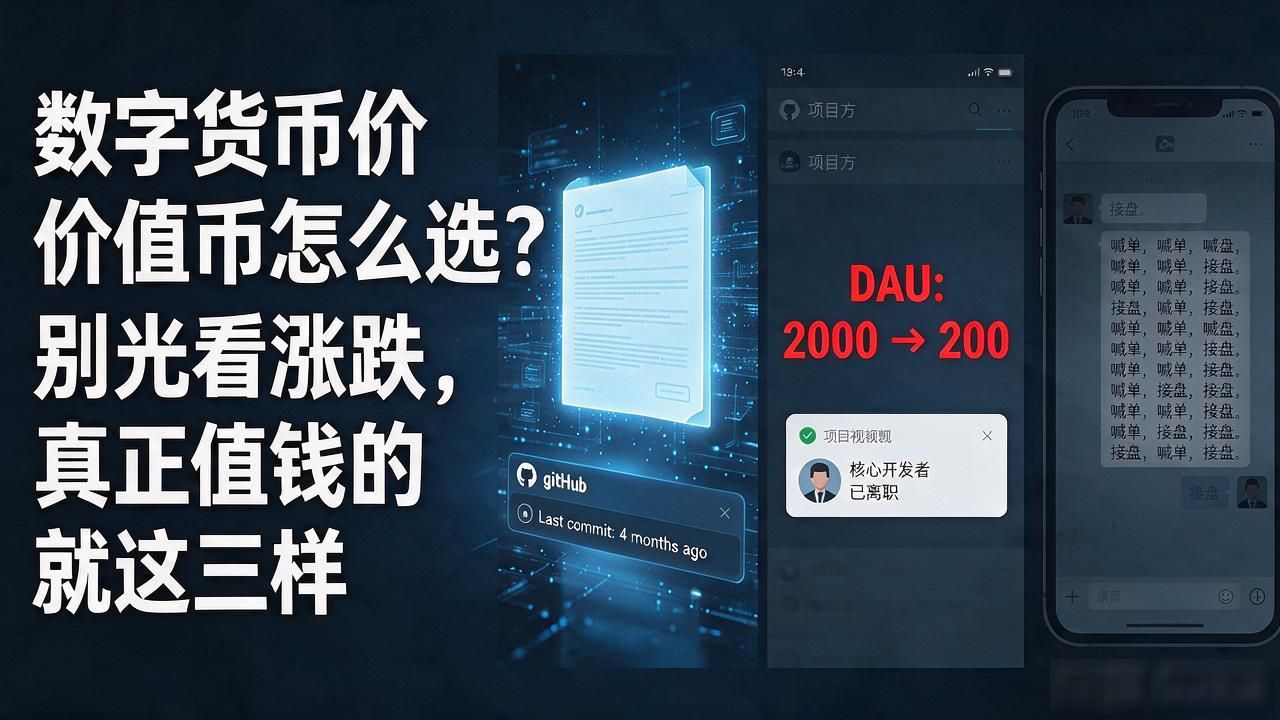 数字货币价值币怎么选？别光看涨跌，真正值钱的就这三样