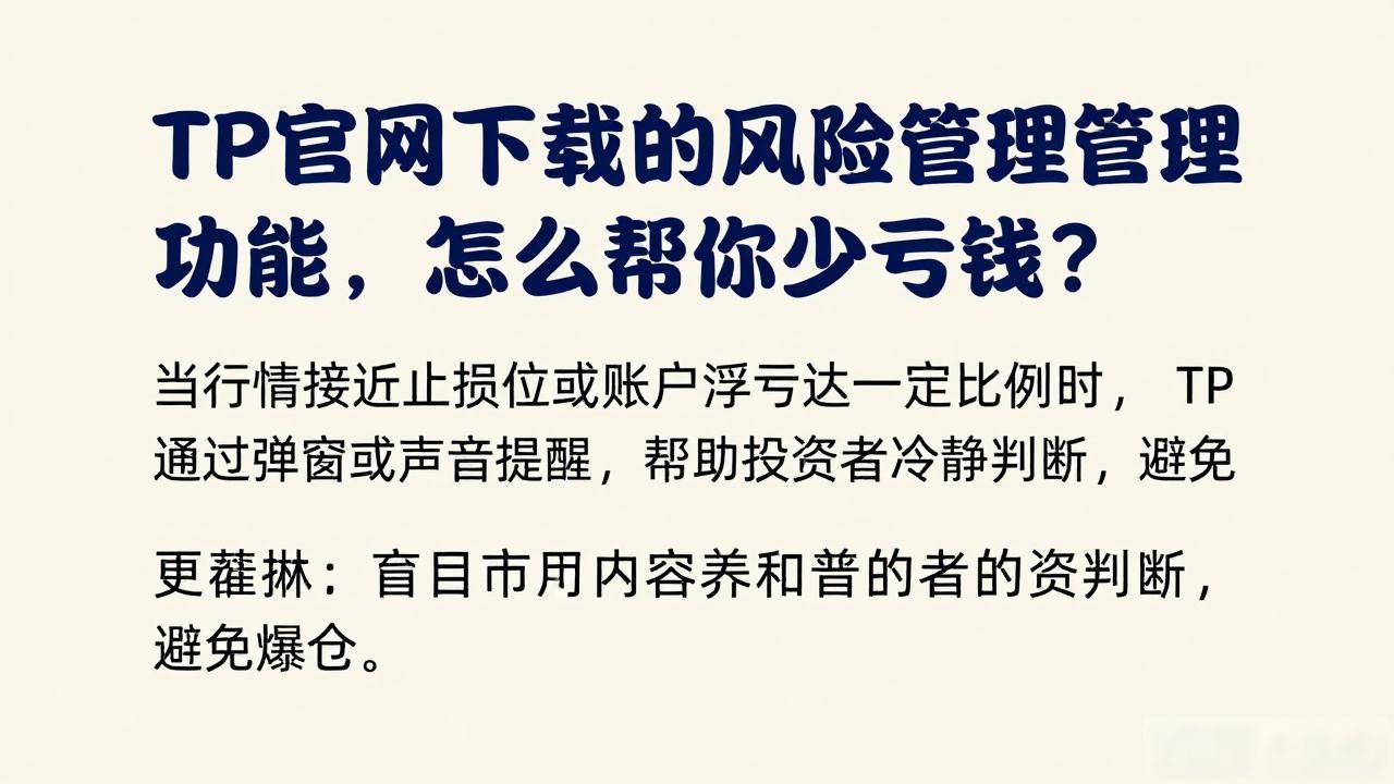 TP官网下载的风险管理功能，怎么帮你少亏钱？