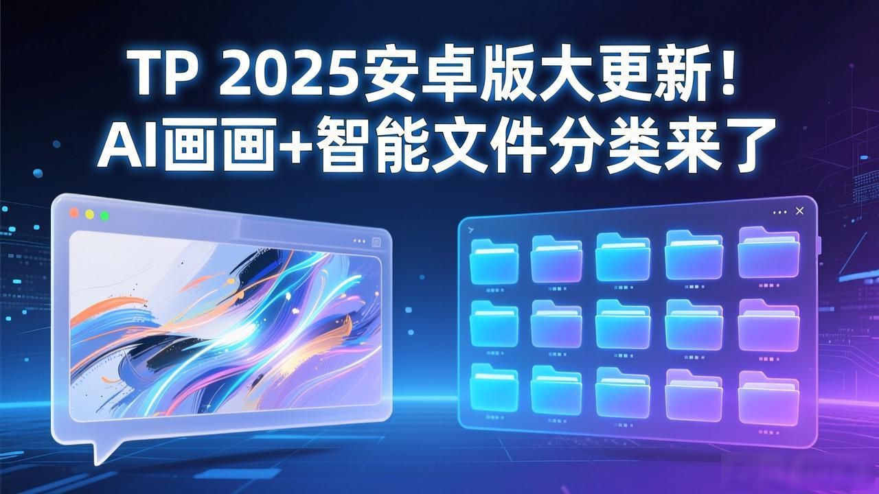 重大更新！tp 2025安卓版引入AI绘画工具与智能文件分类系统！_tp2025安卓版AI绘画工具_智能文件分类系统